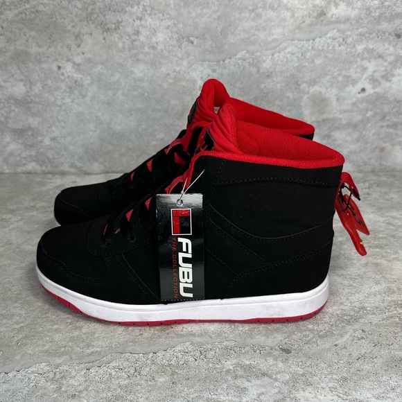 Fubu Black And Red Men's‎ Size 5 High Tops NWT - Picture 1 of 8